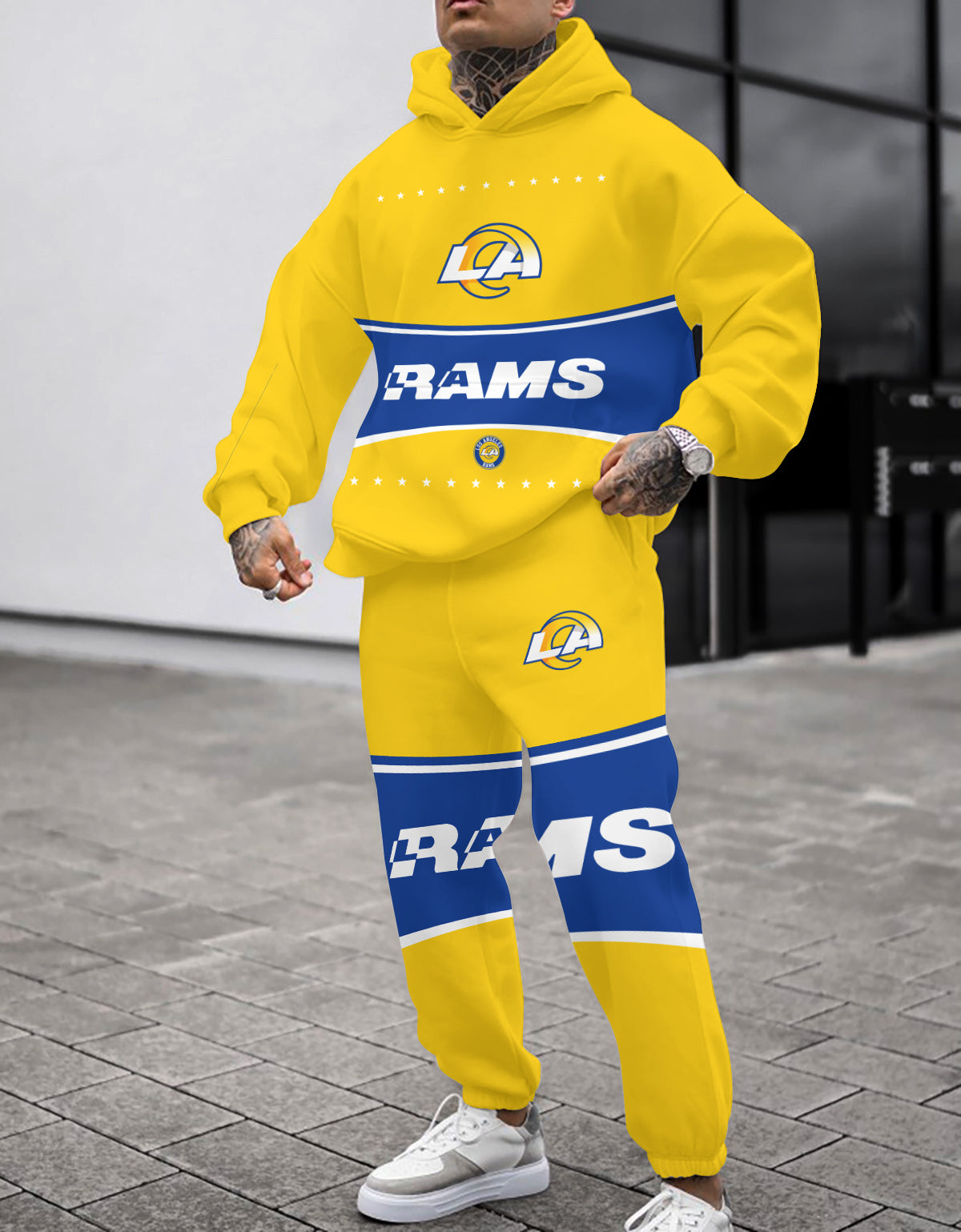 Los Angeles Rams 3D Printed Pullover Hoodie And Sweatpant 2pcs Tracksuits