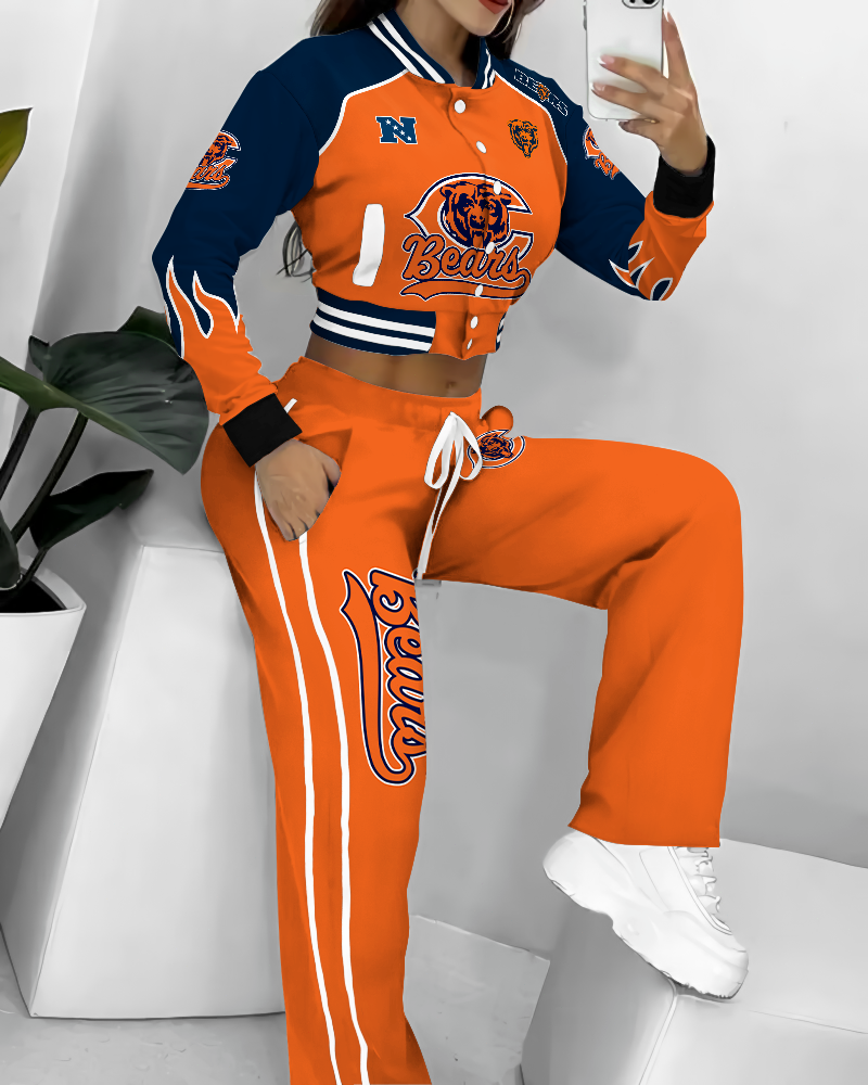Chicago Bears  3D Printed Varsity Jacket Set