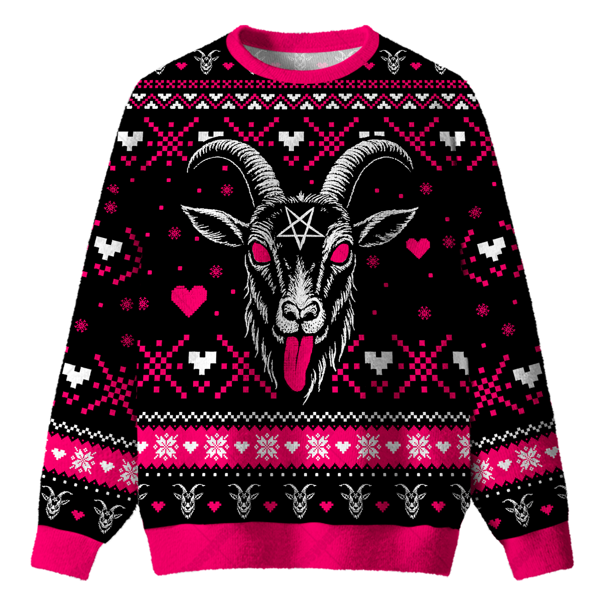 DARK GOAT DEMON UGLY CHRISTMAS SWEATSHIRT — image 1