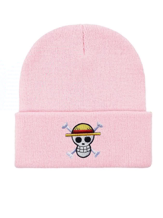 Men's Cartoon Skull Embroidered Sports Knit Cap
