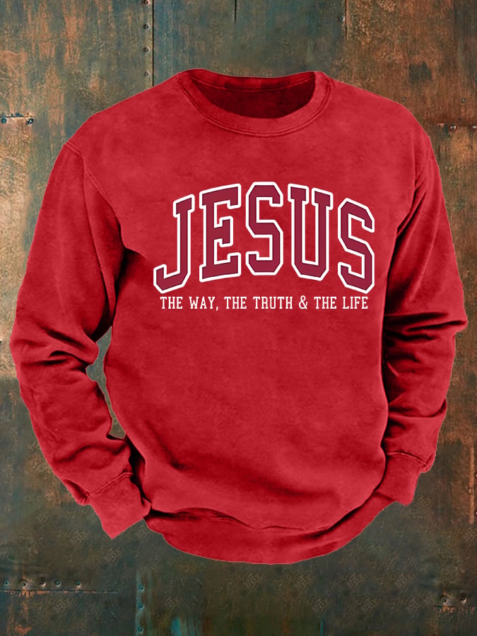 Men's JESUS THE WAY, THE TRUTH & THE LIFE printed Sweatshirt