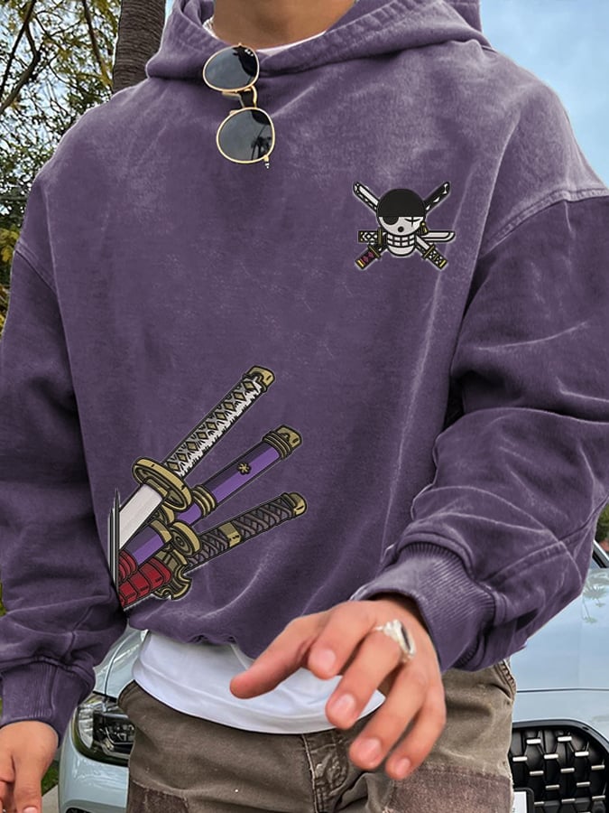 Men's Stylish Comic Print Hoodie