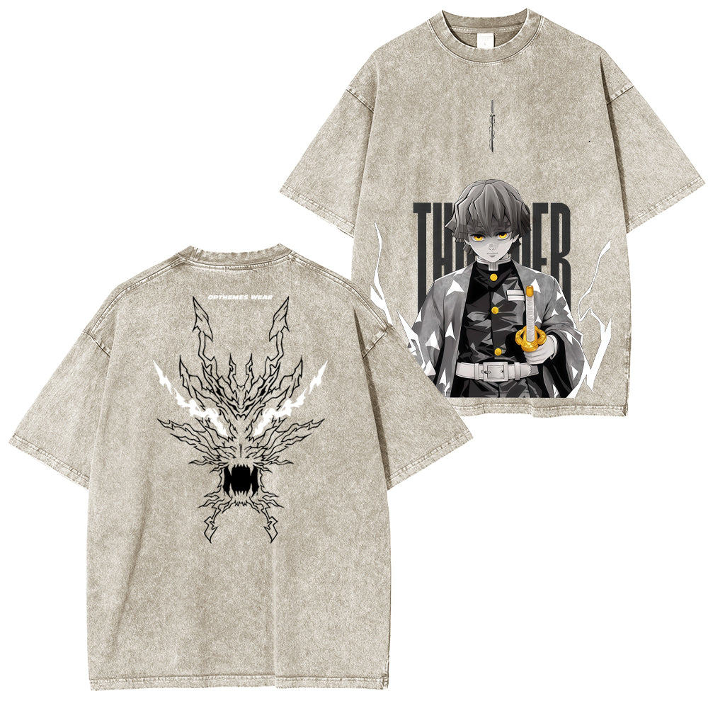 Zenitsu Demon Slayer Unisex Washed T-Shirt