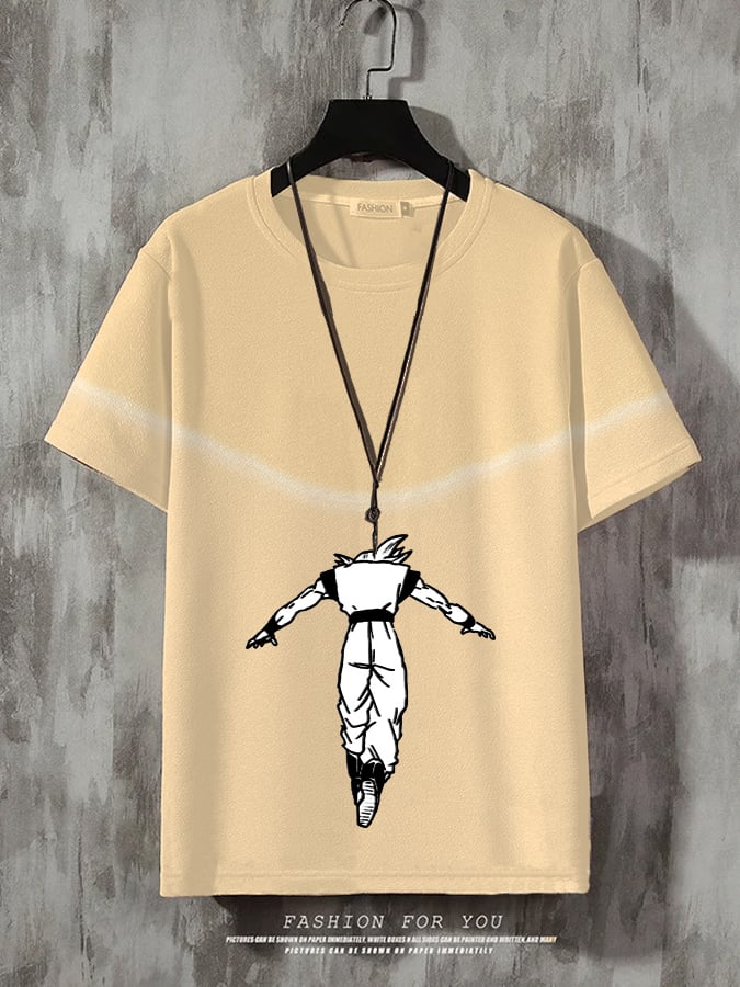 Men's Fashion Anime Printed Casual T-Shirt