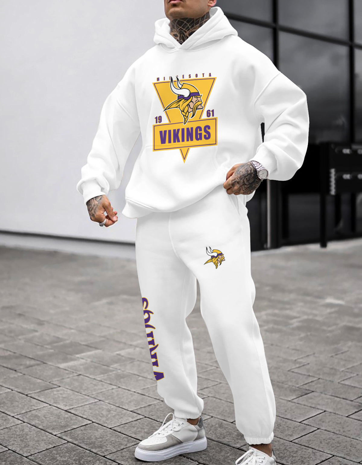 Minnesota Vikings 3D Printed Pullover Hoodie And Sweatpant 2pcs Tracksuits