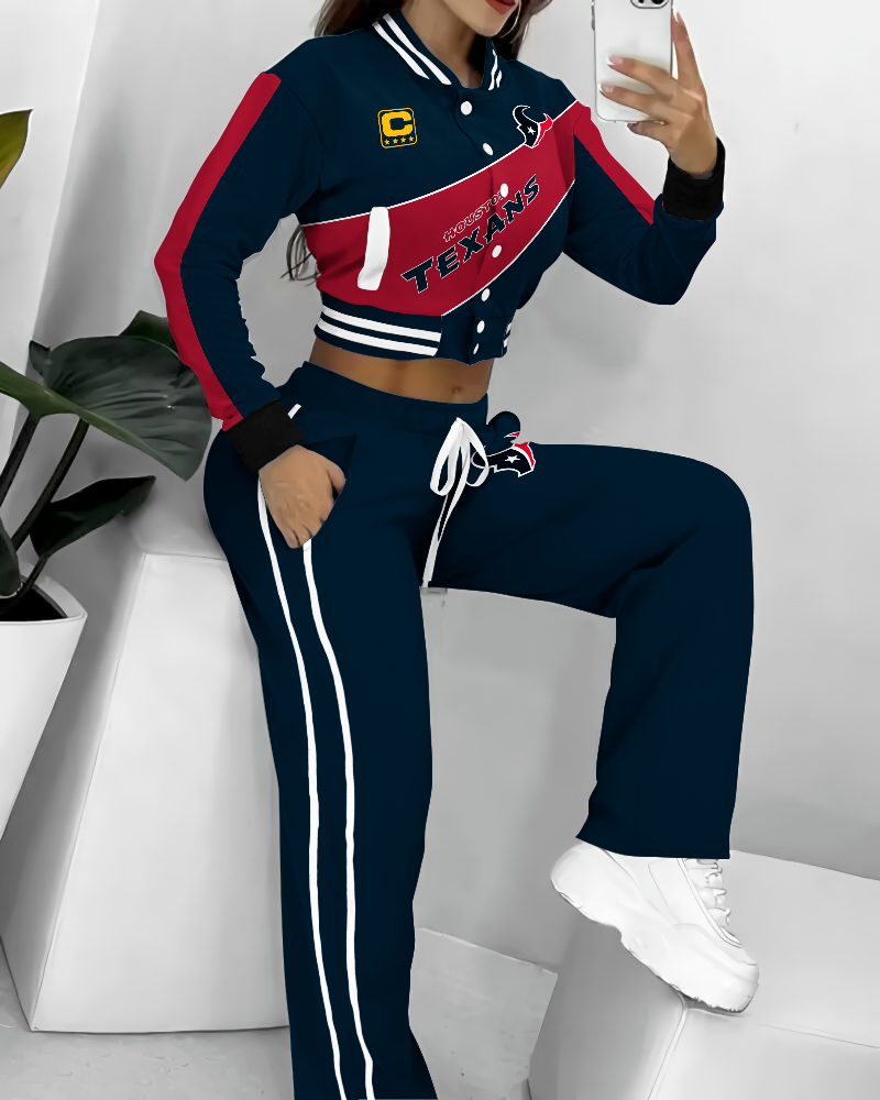 Houston Texans  3D Printed Varsity Jacket Set