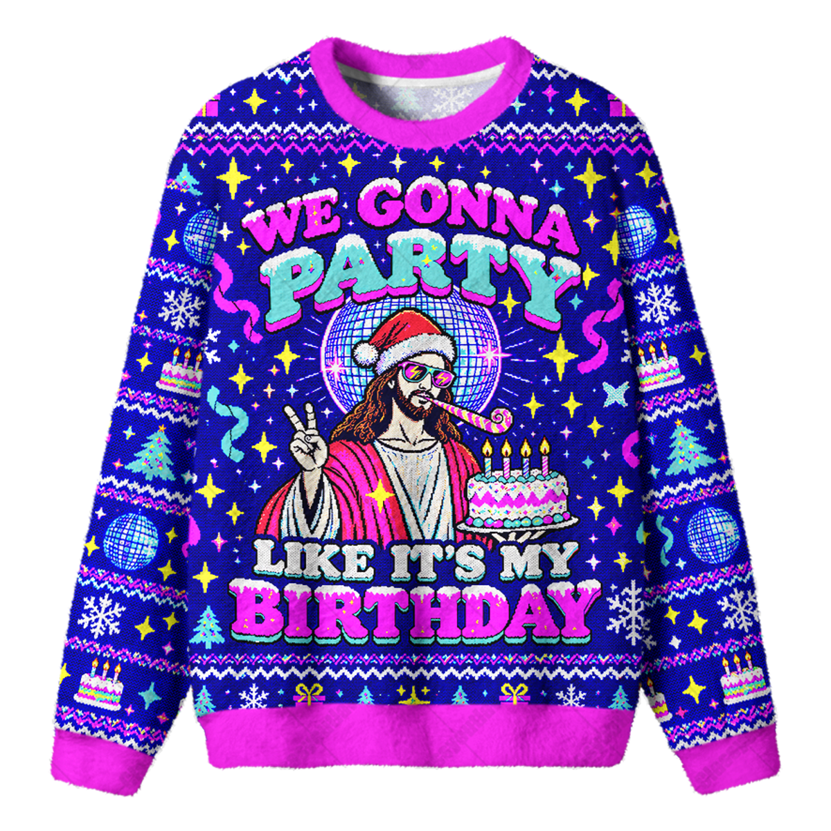 HOLY PARTY UGLY CHRISTMAS SWEATSHIRT — image 1