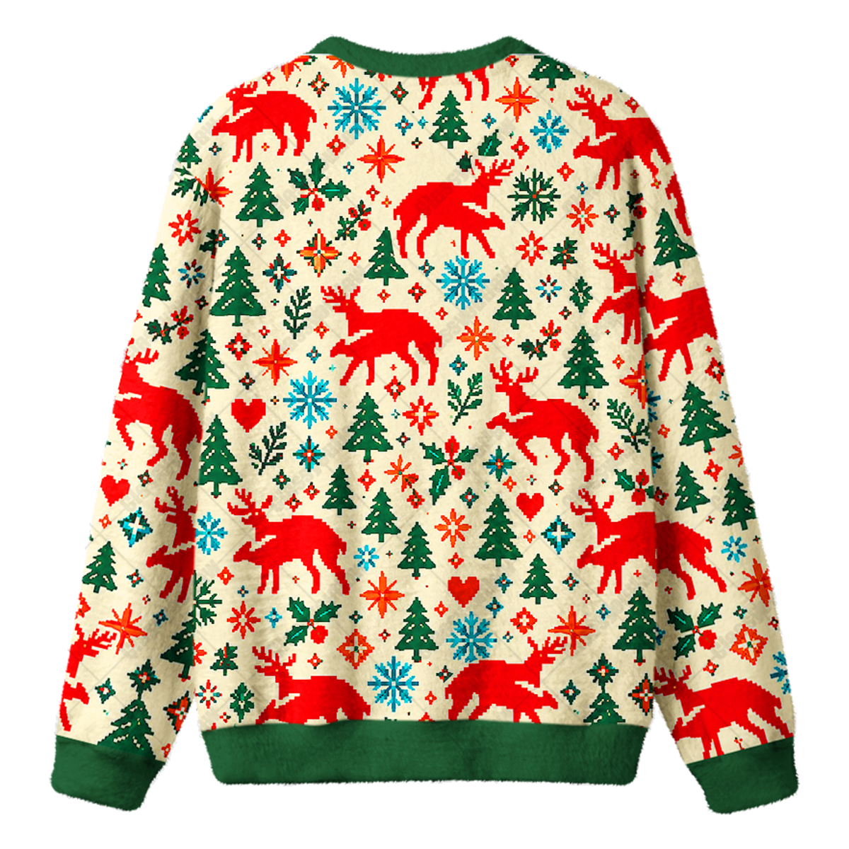 DEER PATTERN UGLY CHRISTMAS SWEATSHIRT — image 2