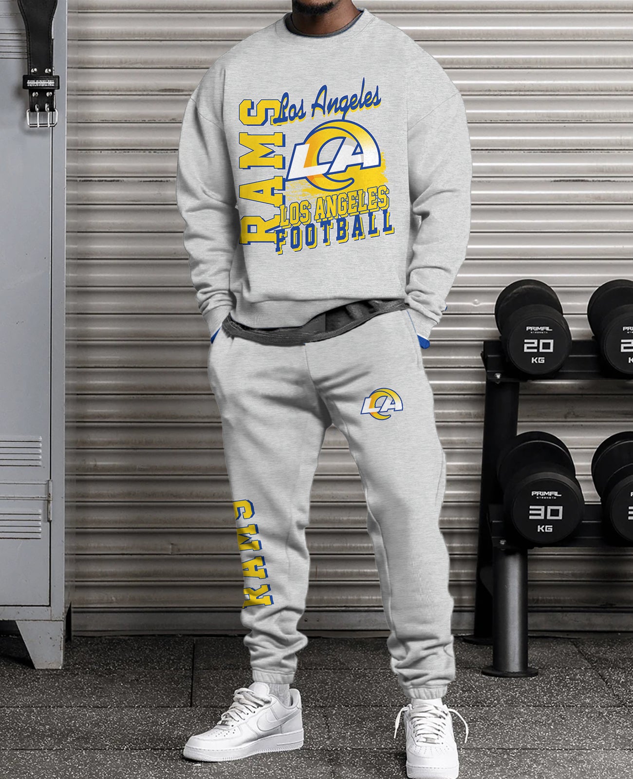 Los Angeles Rams   3D sweatsuit and sweatpants 2 piece outfits