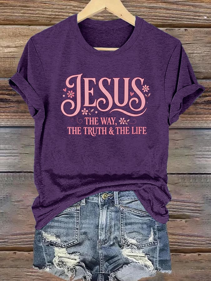 Women's JESUS THE WAY Printed T-Shirt