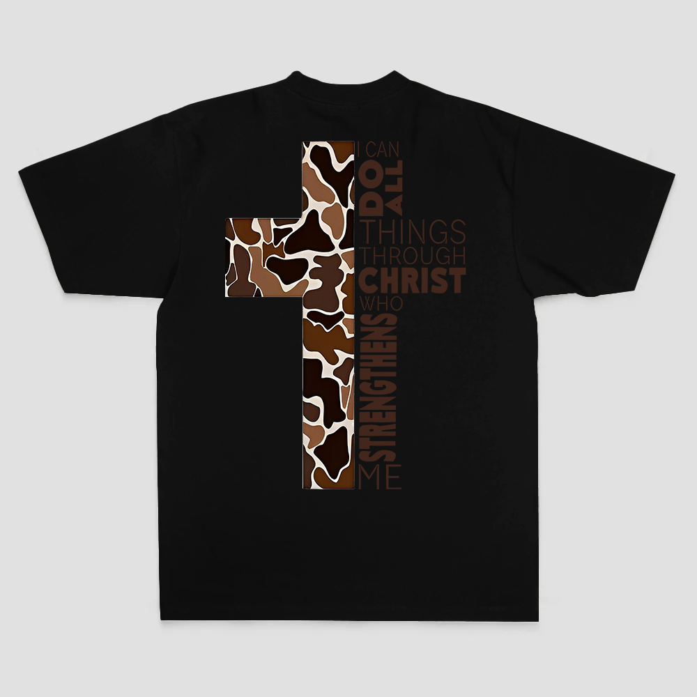 I Can Do All Things Through Christ Who Strengthens Me Printed Men's T-shirt