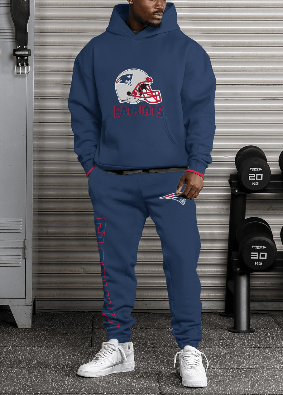 New England Patriots 3D Printed Pullover Hoodie And Sweatpant 2pcs Tracksuits