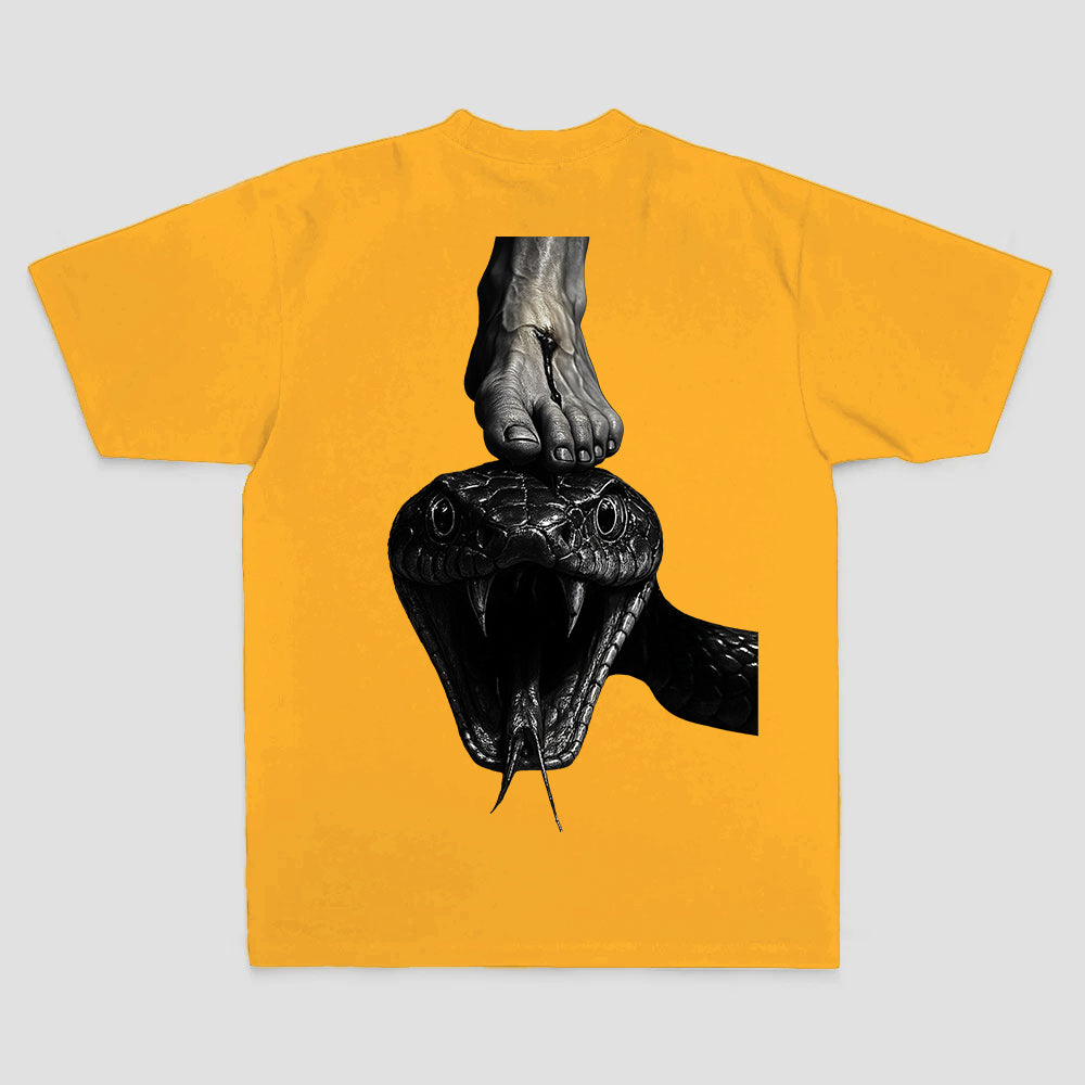 Snake Under Foot Printed Men's T-shirt