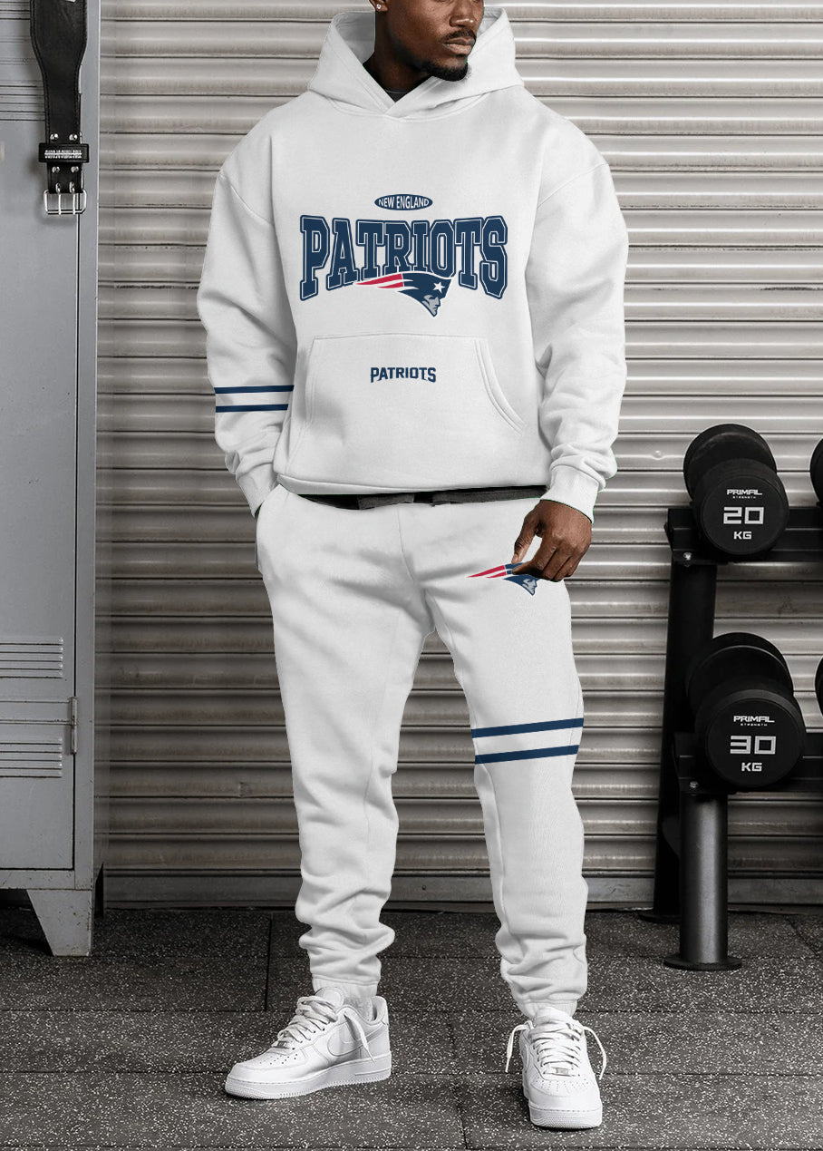 New England Patriots 3D Printed Pullover Hoodie And Sweatpant 2pcs Tracksuits