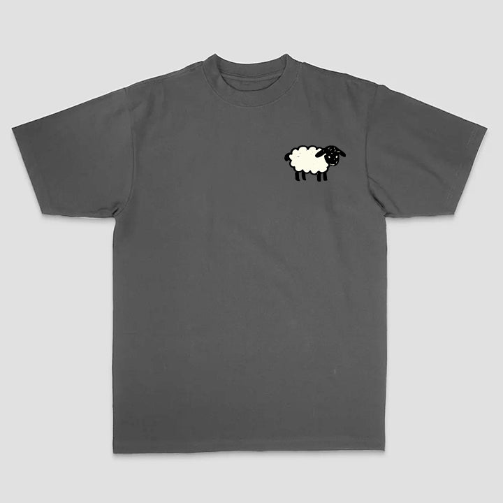 99 Of Hearts Sheep Playing Card Printed Men's T-shirt