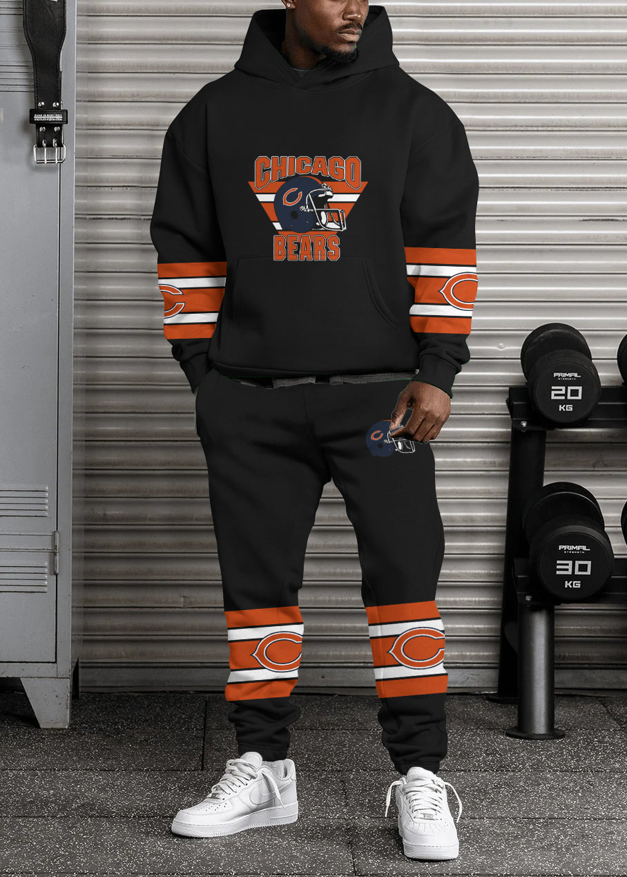 Chicago Bears 3D Printed Pullover Hoodie And Sweatpant 2pcs Tracksuits