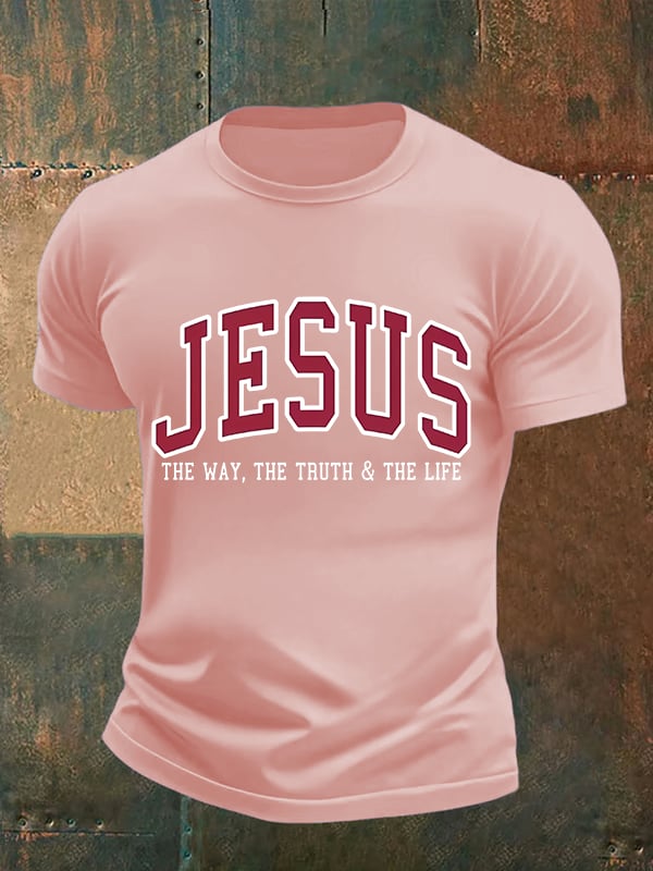 Men's JESUS THE WAY, THE TRUTH & THE LIFE printed T-shirt