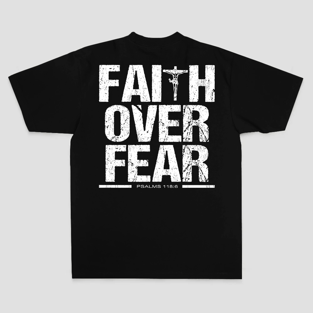 Faith Over Fear Printed Men's T-shirt