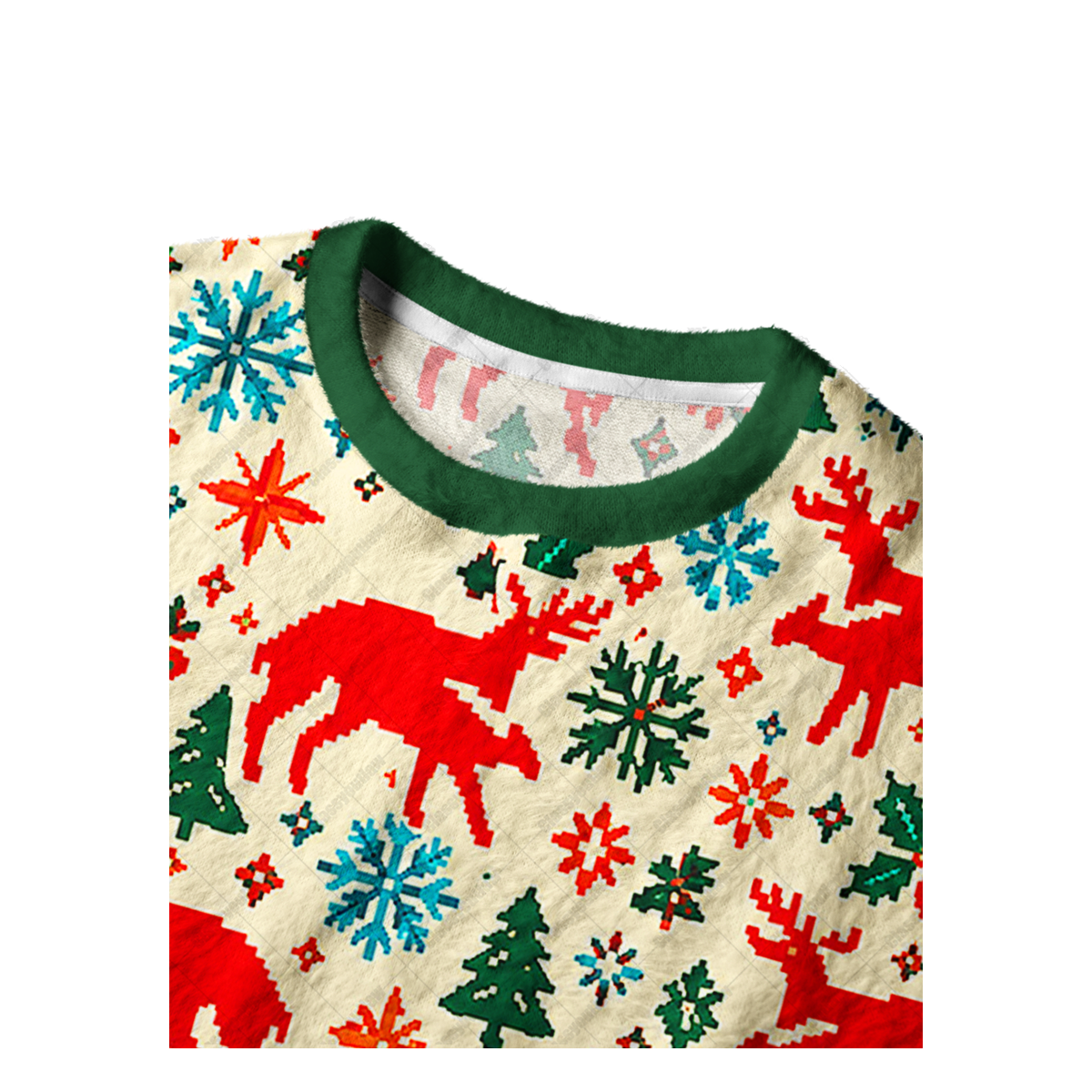 DEER PATTERN UGLY CHRISTMAS SWEATSHIRT — image 3