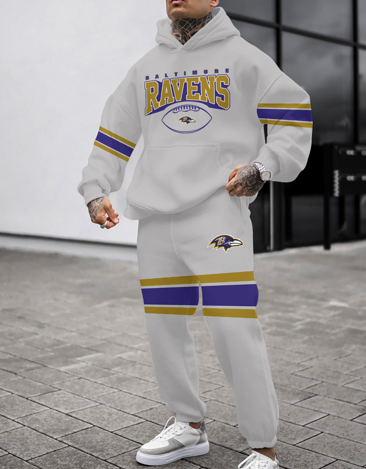 Baltimore Ravens 3D Printed Pullover Hoodie And Sweatpant 2pcs Tracksuits