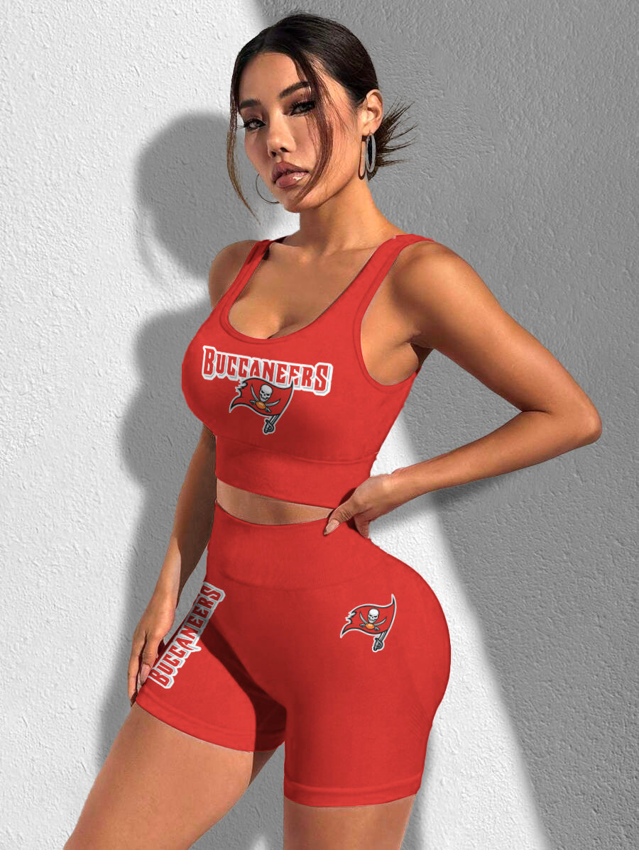 Tampa Bay Buccaneers Sports Bra & Shorts Gym Set
