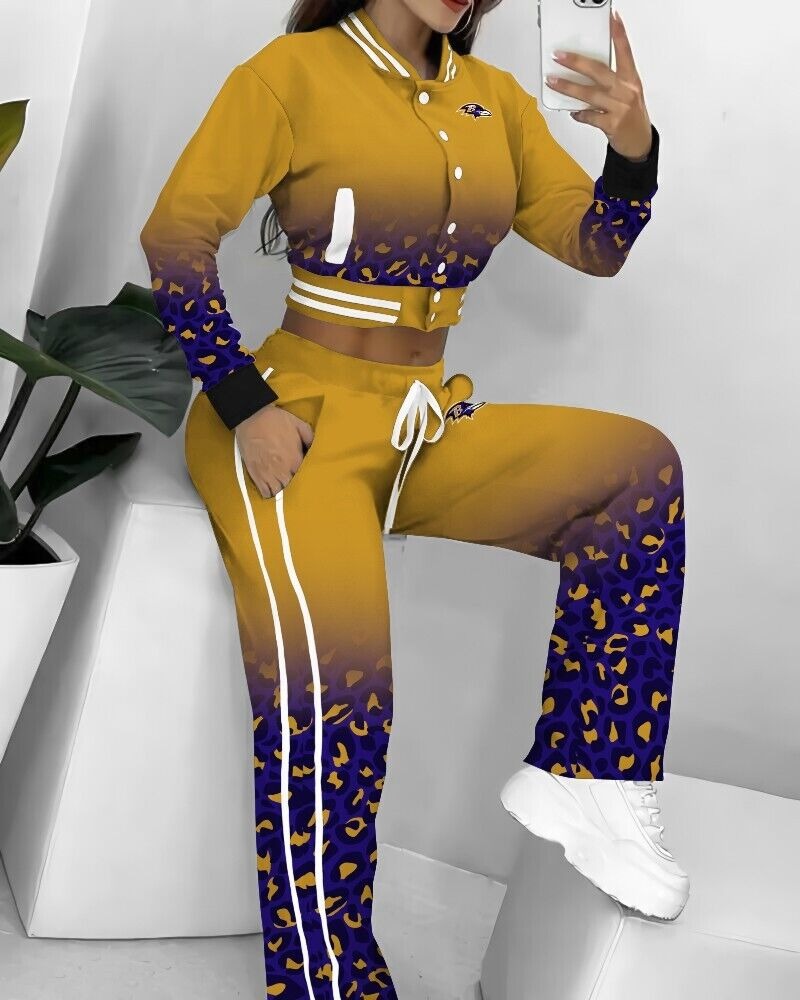 Baltimore Ravens 3D Printed Varsity Jacket Set