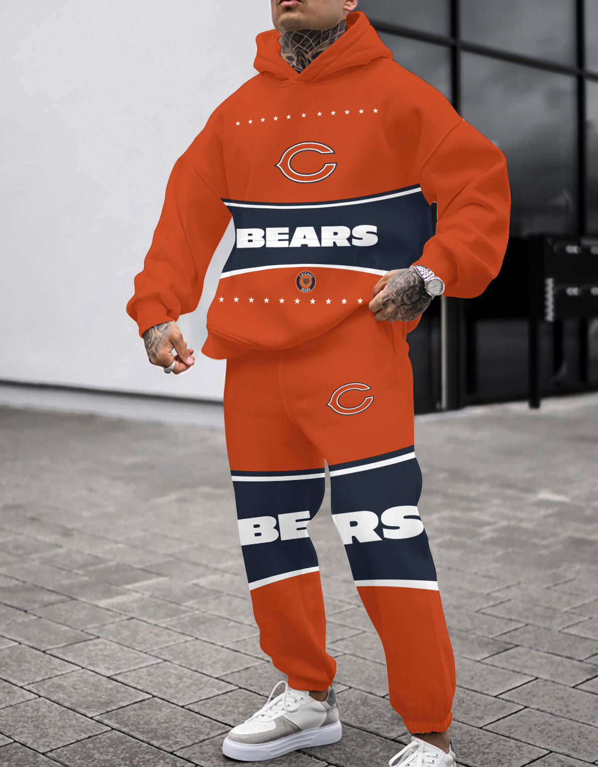 Chicago Bears 3D Printed Pullover Hoodie And Sweatpant 2pcs Tracksuits