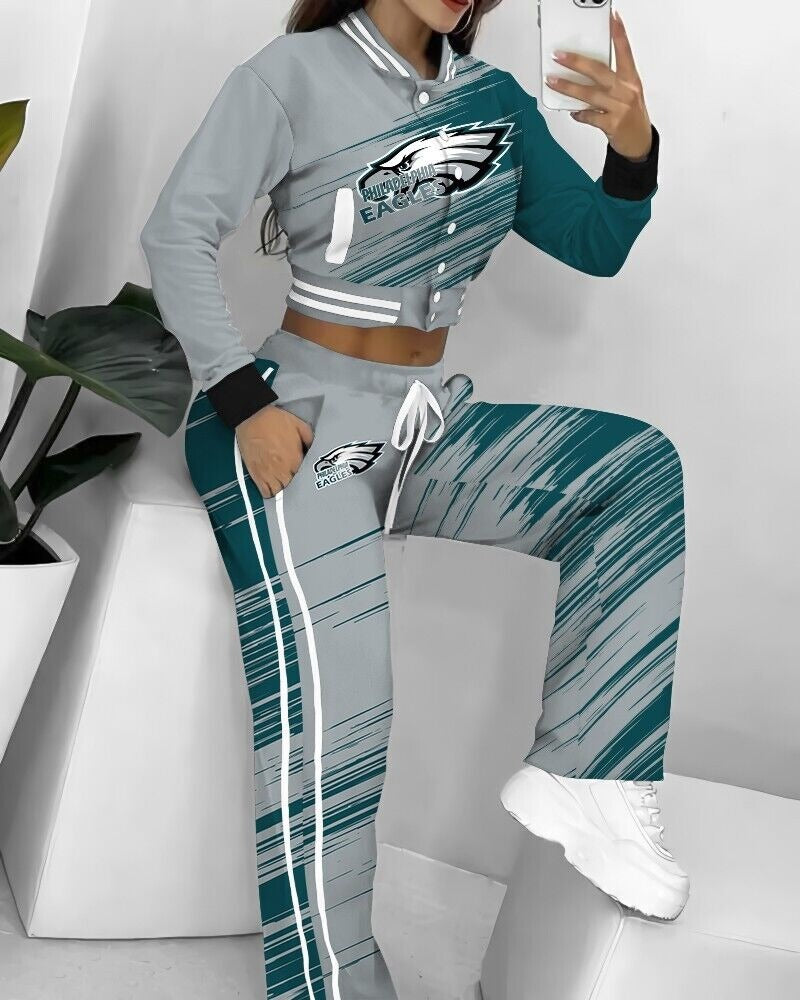 Philadelphia Eagles 3D Printed Varsity Jacket Set