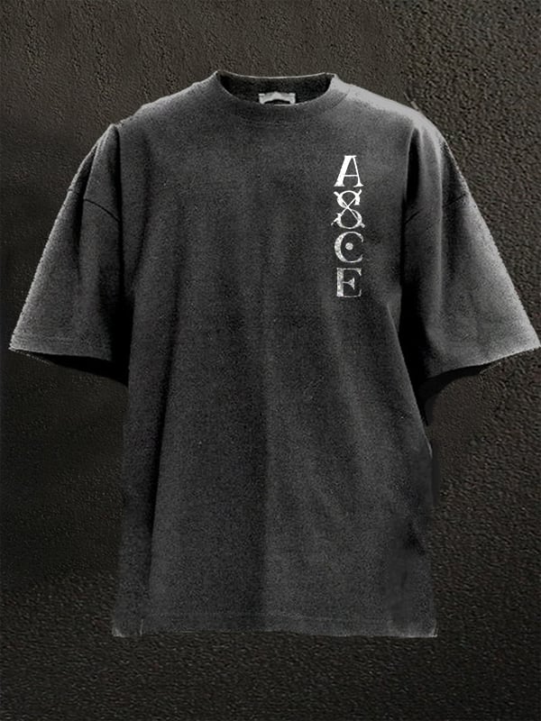 Men's Retro Washed Print Short Sleeve T-Shirt