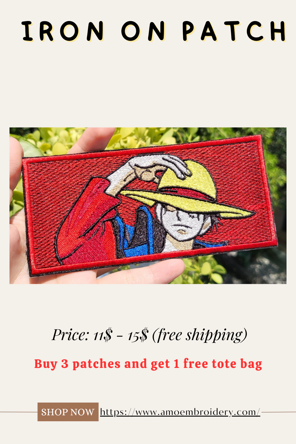 Luffy One Piece Embroidery patches