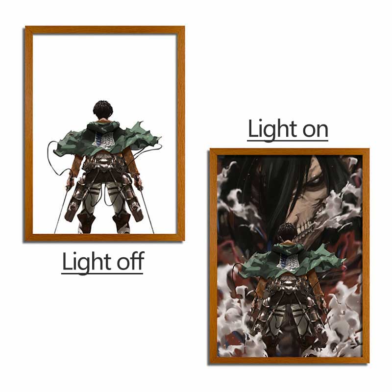 Attack on Titan Anime Light Box – LED Light Painting Photo Frame & Anime Merch Wall Art