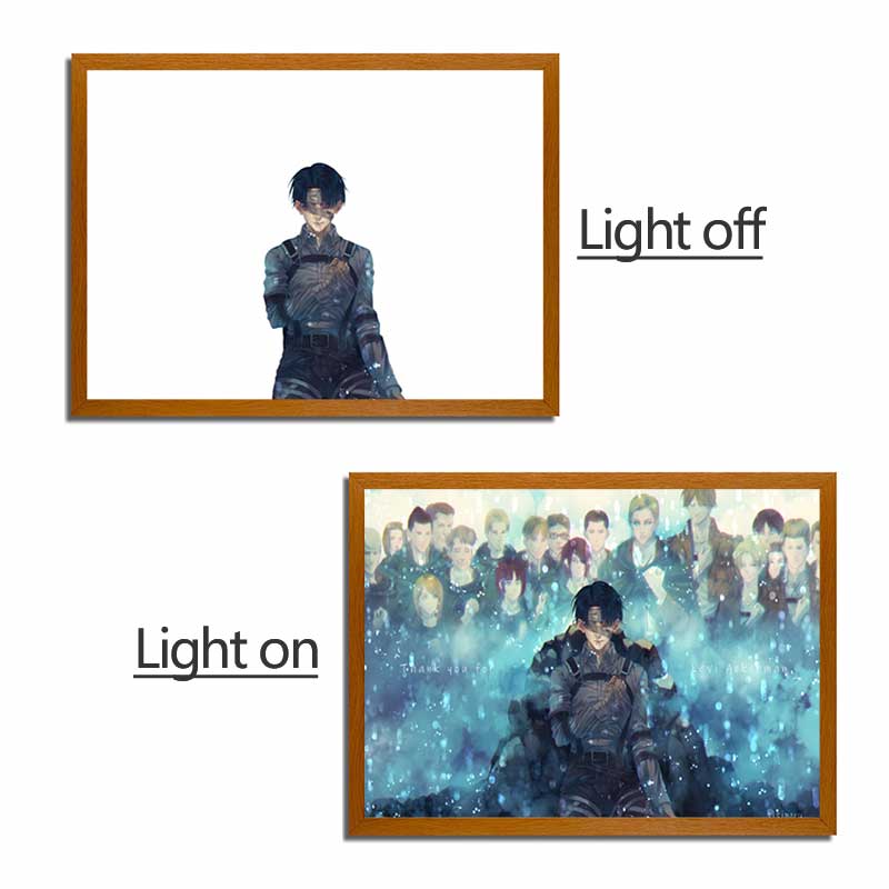 Attack on Titan Anime Light Box – LED Light Painting Photo Frame & Anime Merch Wall Art