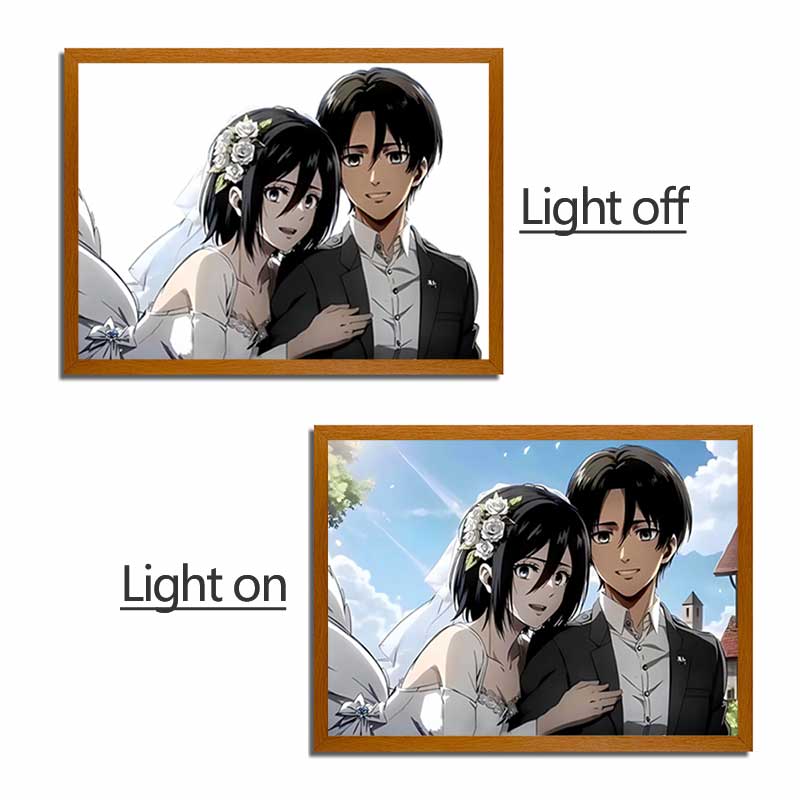 Attack on Titan Anime Light Box – LED Light Painting Photo Frame & Anime Merch Wall Art