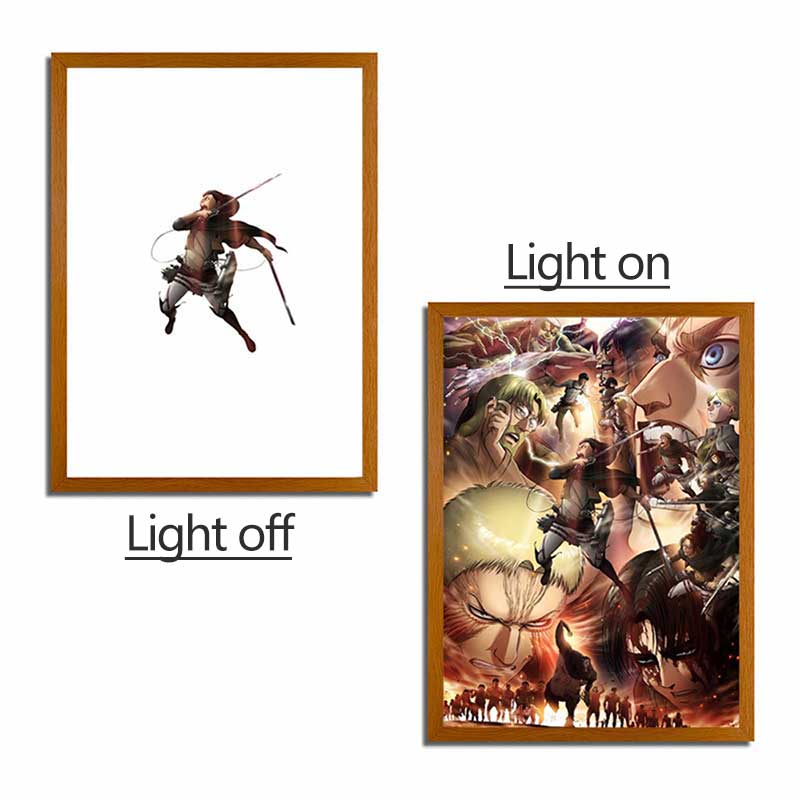 Attack on Titan Anime Light Box – LED Light Painting Photo Frame & Anime Merch Wall Art