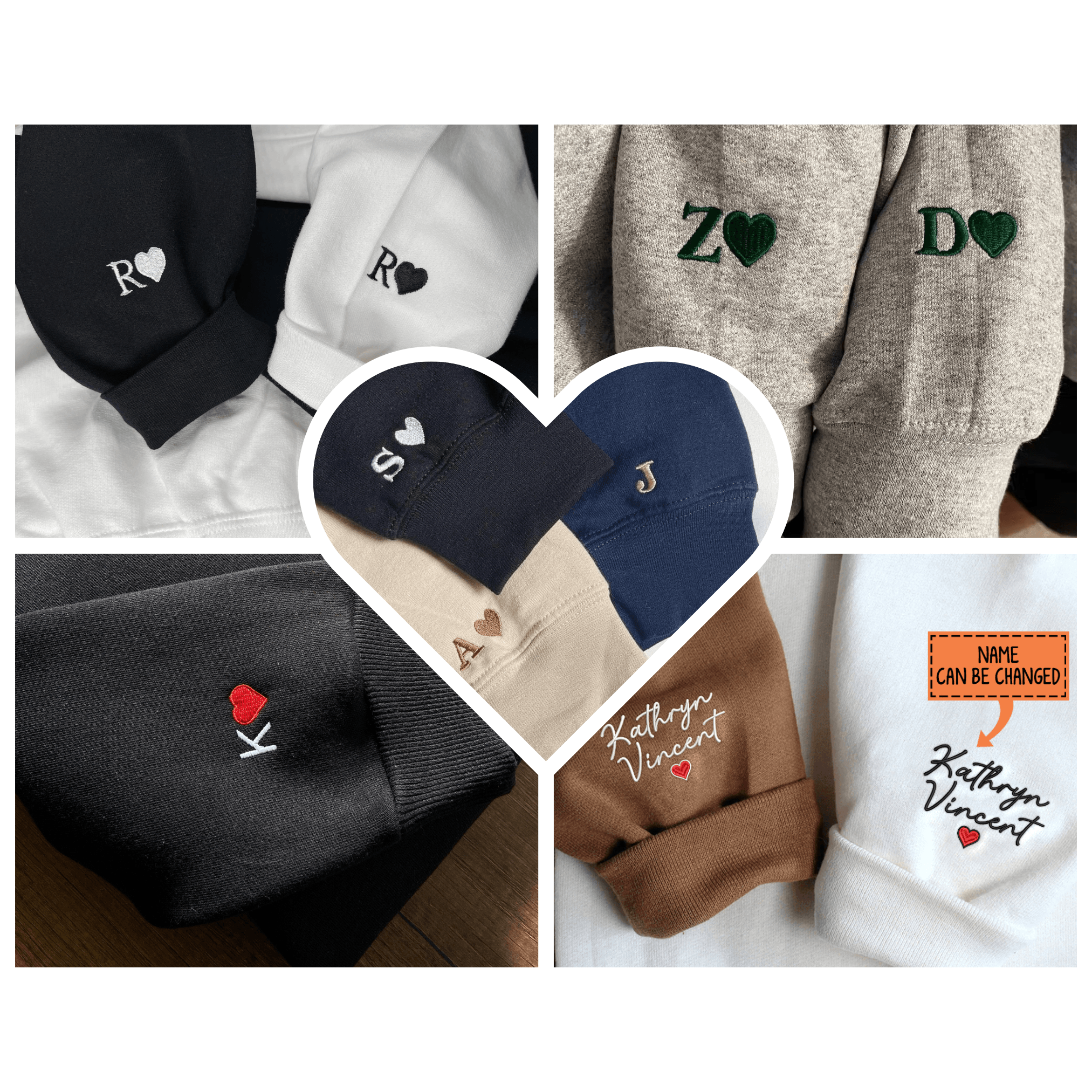Custom Embroidered Hoodies For Couples, Custom Matching Couple Hoodie, Cartoon Mouse In Love Couples Embroidered Hoodie