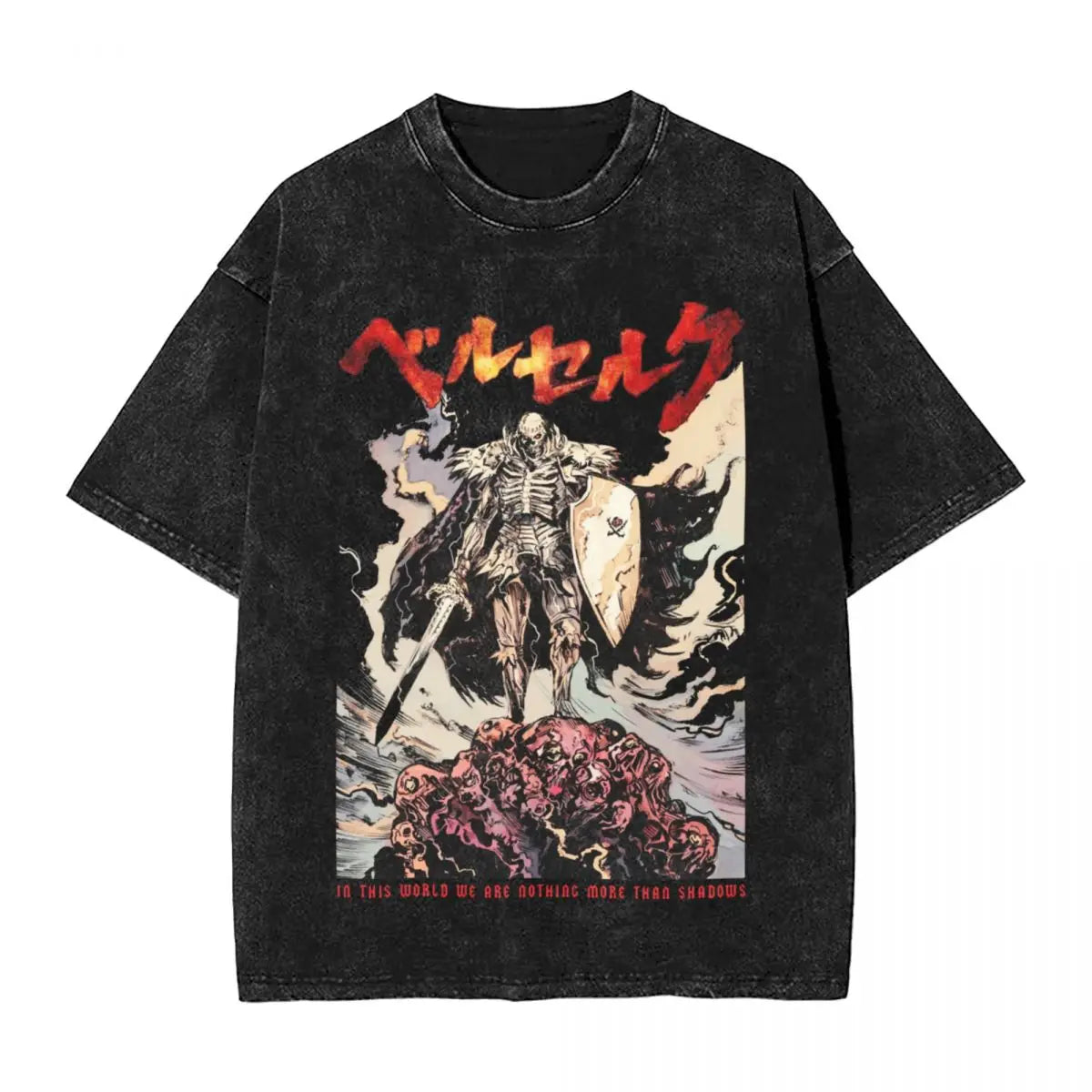 Anime Berserk Guts Victory Washed Vintage T-Shirt