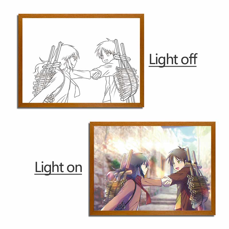 Attack on Titan Anime Light Box – LED Light Painting Photo Frame & Anime Merch Wall Art