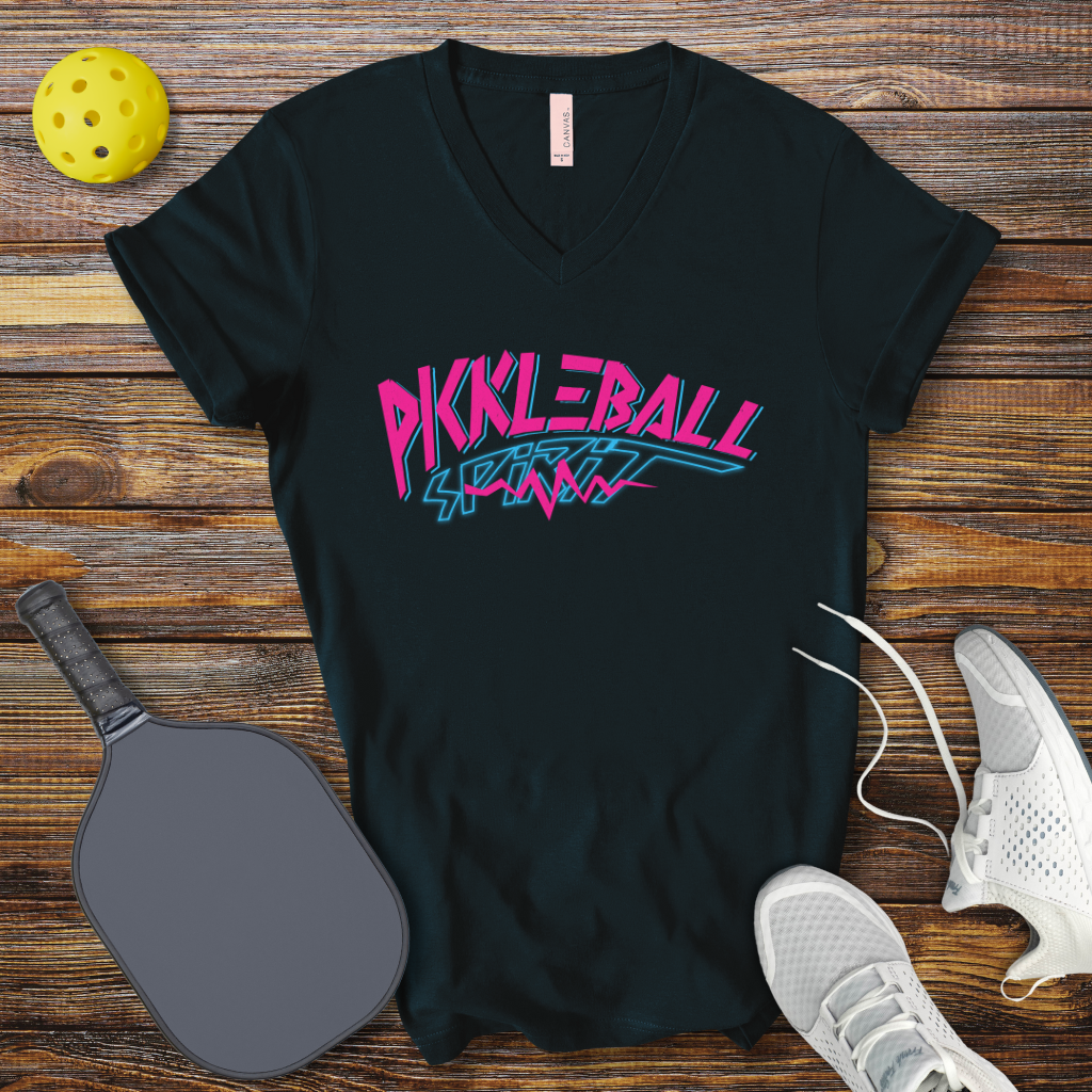 Funny Pickleball Shirt – Pickleball Spirit V-Neck T-shirt