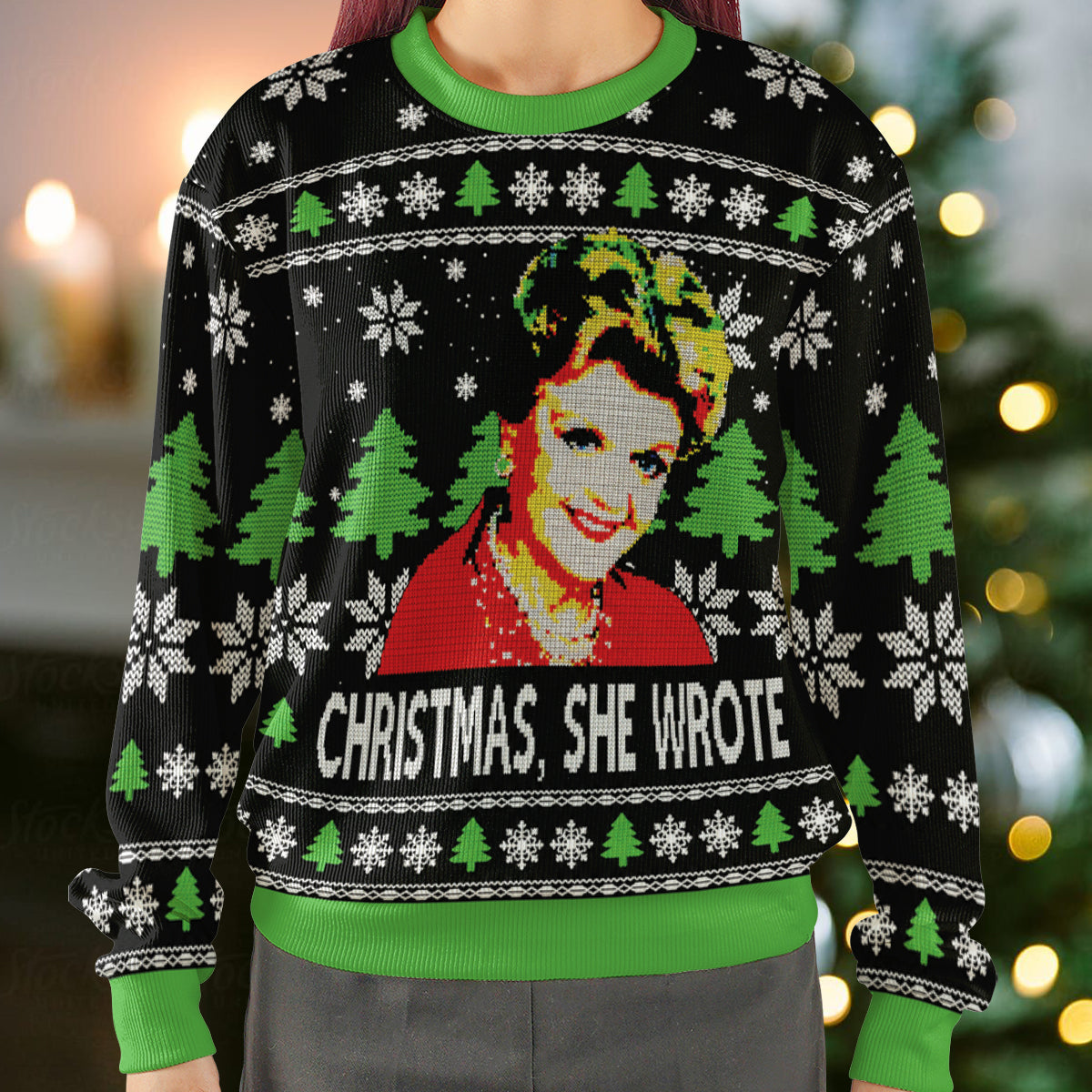Christmas, She Wrote Ugly Christmas Sweatshirt