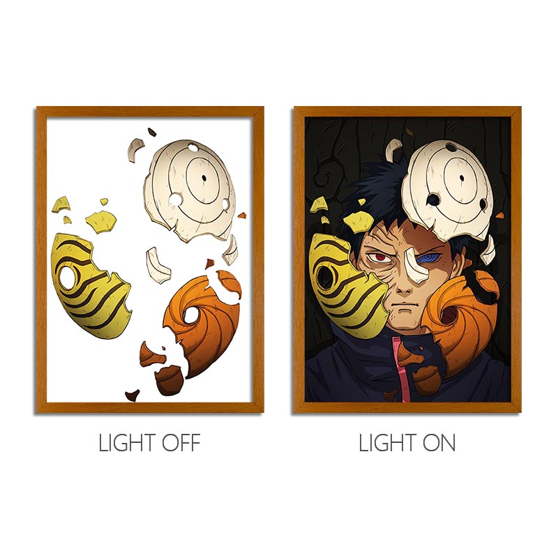 Naruto Anime Light Box – LED Light Painting Photo Frame Wall Art