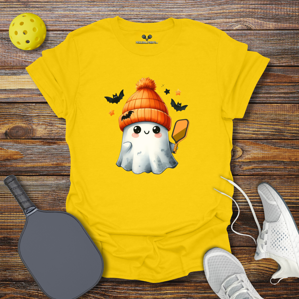 Funny Pickleball Shirt – Halloween Pickleballer Ghost T-Shirt