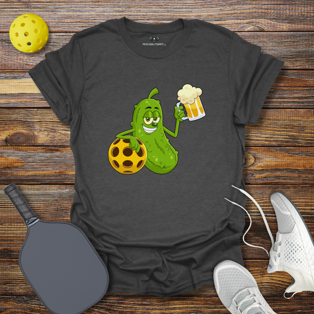 Funny Pickleball Shirt – Pickle Drinking T-Shirt