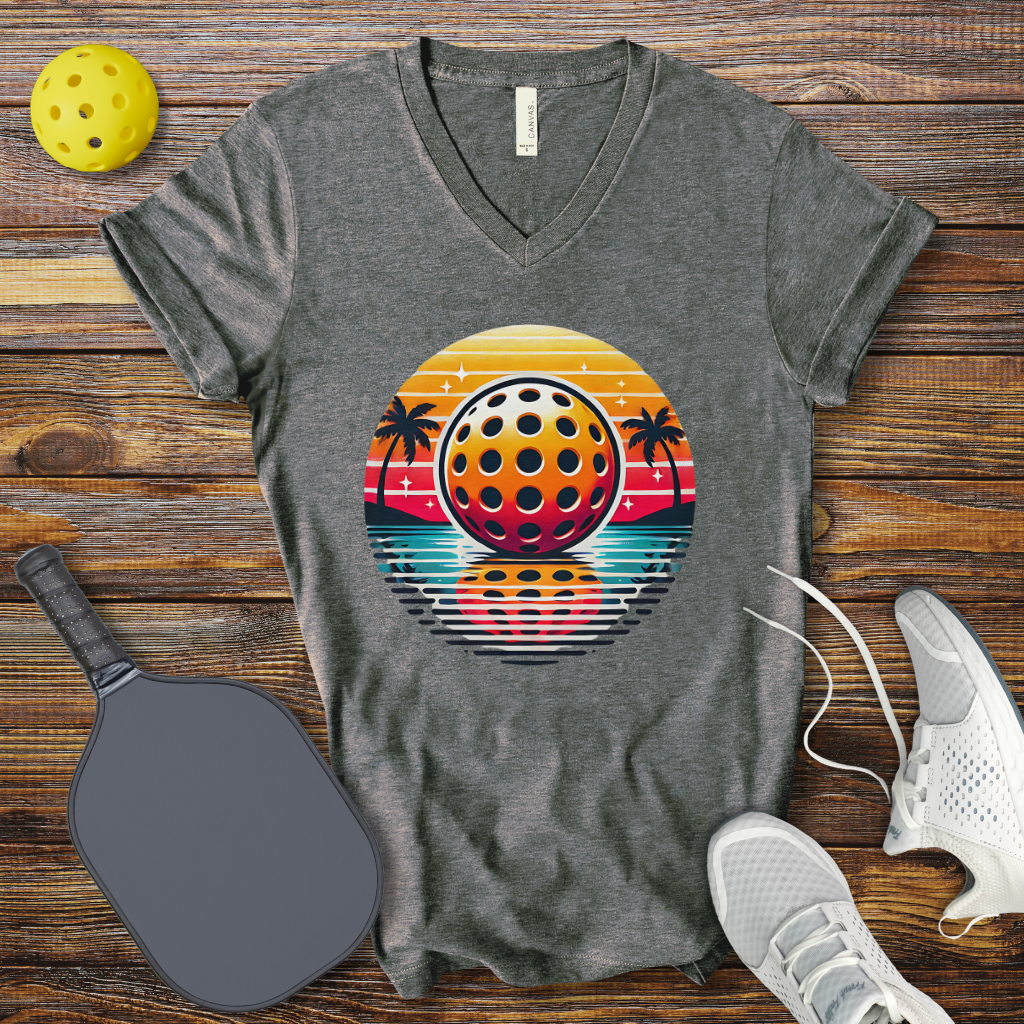 Funny Pickleball Shirt – Sunshine Pickleball V-Neck T-shirt