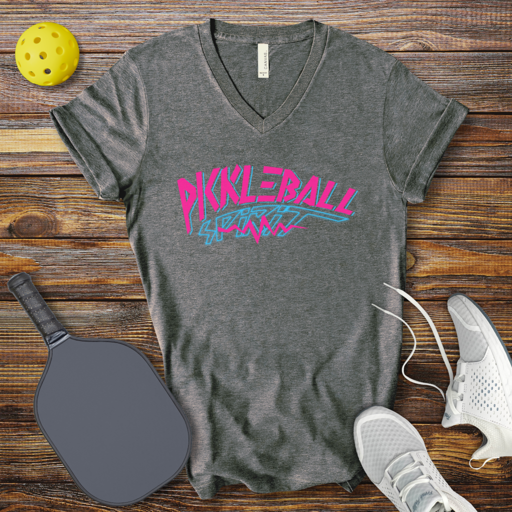 Funny Pickleball Shirt – Pickleball Spirit V-Neck T-shirt
