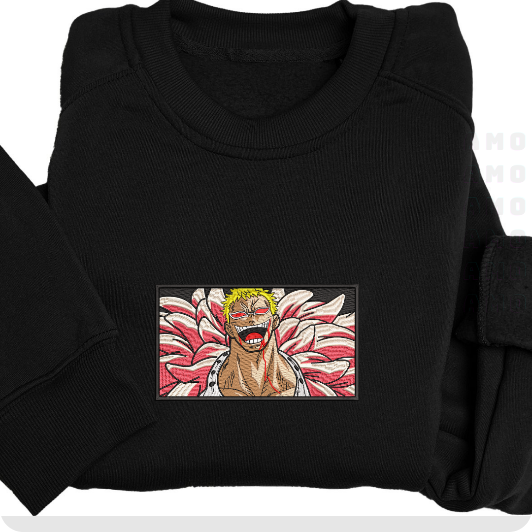 Donquixote Doflamingo One Piece Embroidered Sweater
