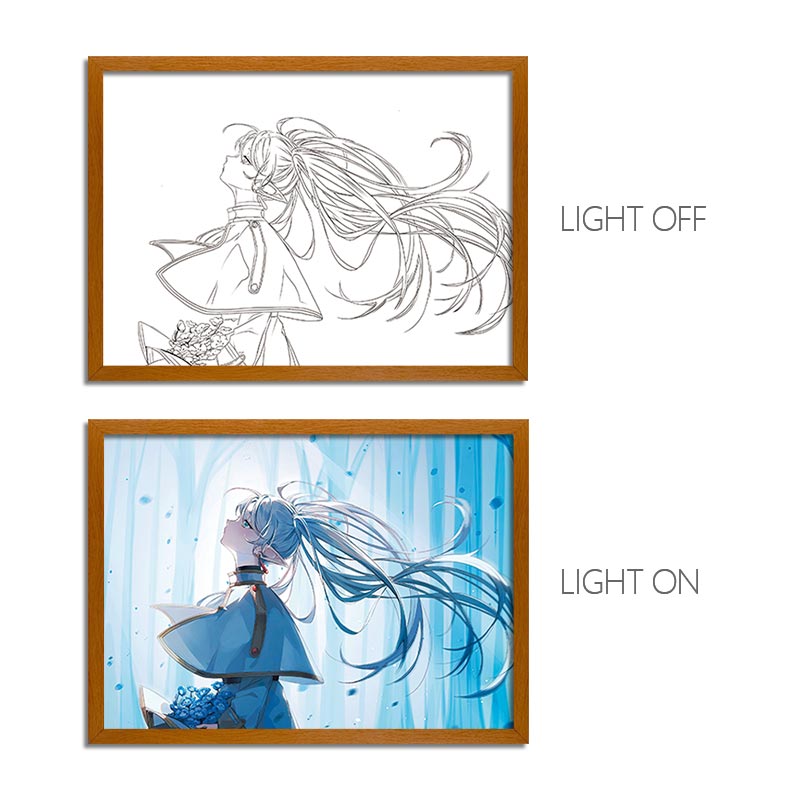 Frieren: Beyond Journey's End Anime LED Light Painting Light Box Photo Frame Wall Art