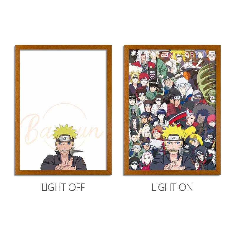 Naruto Anime Light Box – LED Light Painting Photo Frame Wall Art