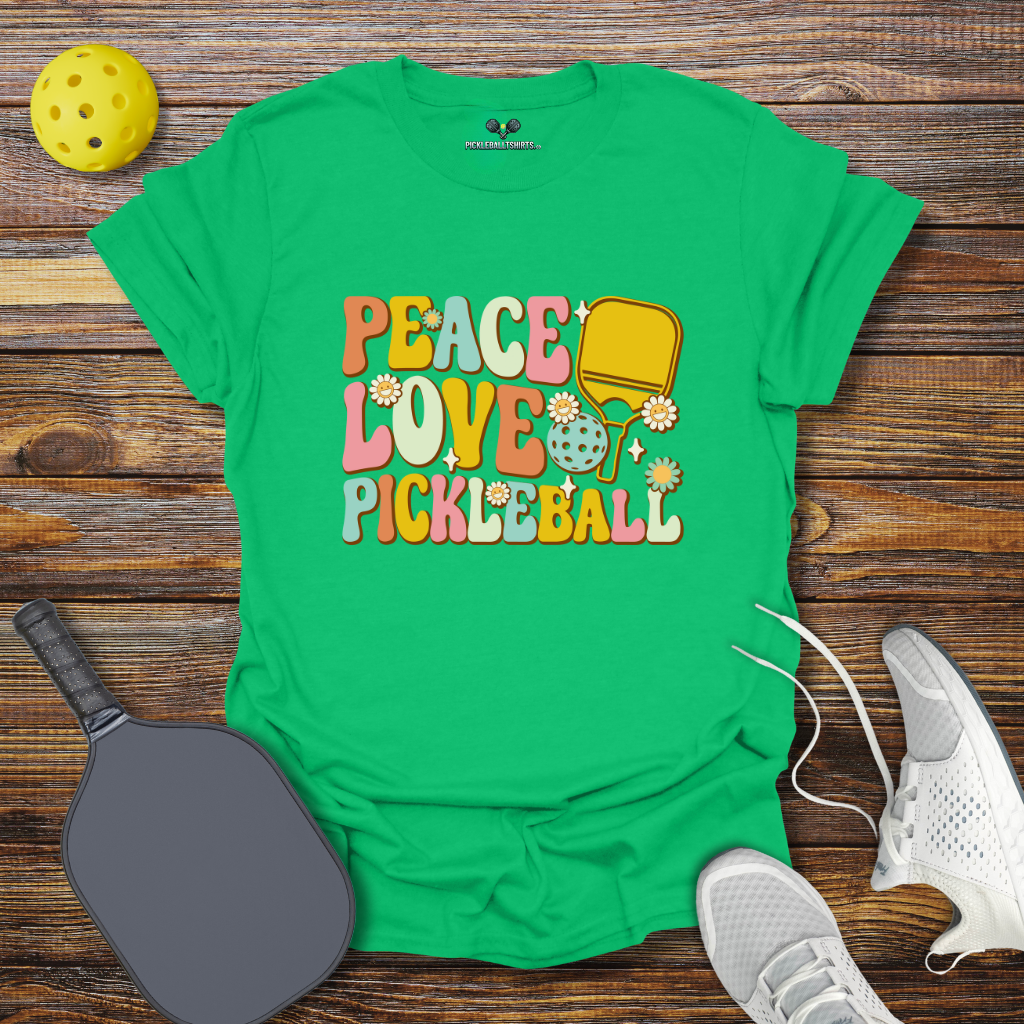 Funny Pickleball Shirt – Peace Love Pickleball T-Shirt