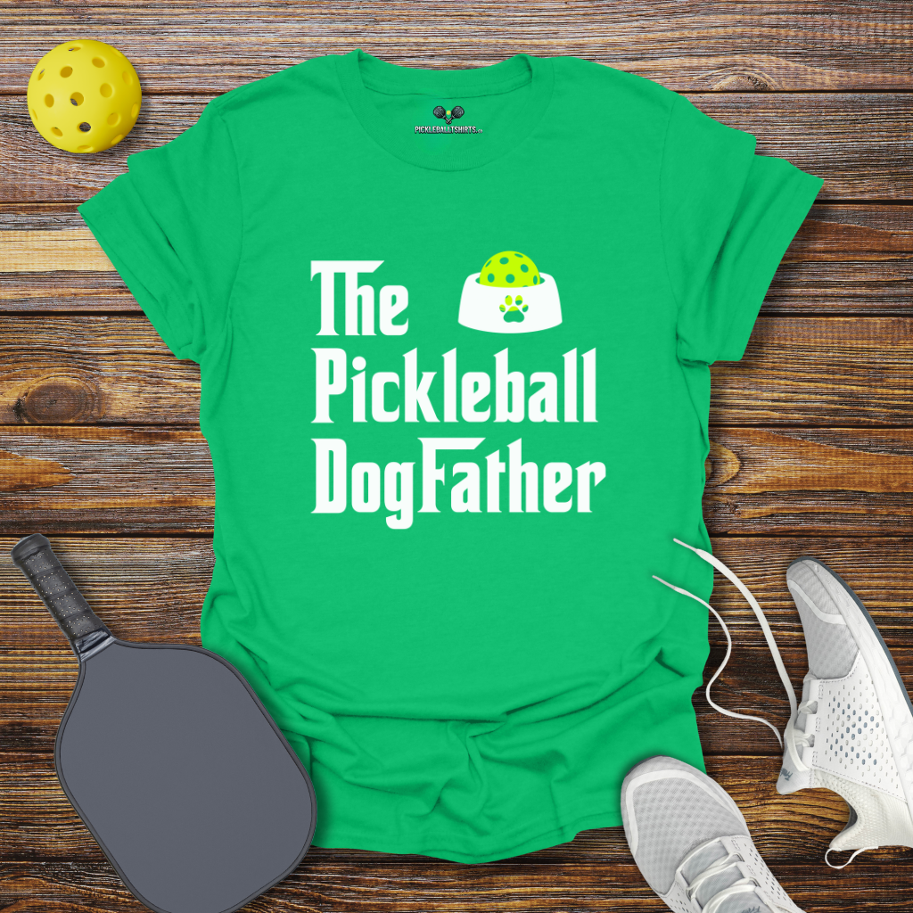 Funny Pickleball Shirt – The Pickleball Dogfather T-Shirt