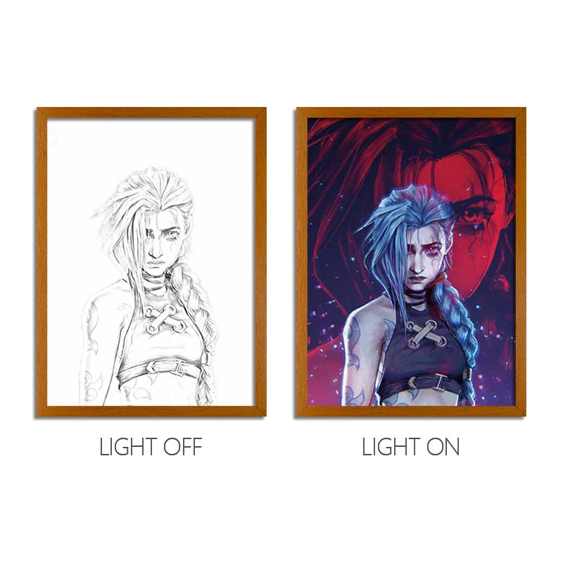 Arcane Anime Light Box – LED Light Painting Photo Frame Wall Art